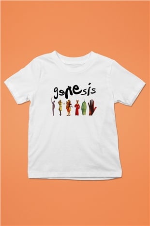 Genesis Baskılı Beyaz Unisex Çocuk Tişört