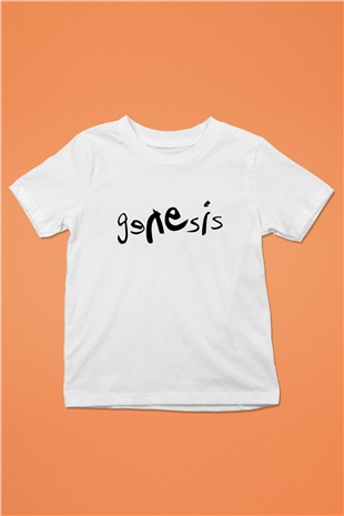 Genesis Baskılı Beyaz Unisex Çocuk Tişört