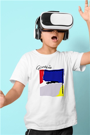 Genesis Baskılı Unisex Beyaz Çocuk Tişört
