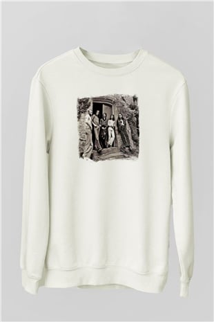 Genesis Baskılı Unisex Beyaz Sweatshirt