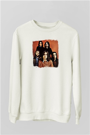 Genesis Baskılı Unisex Beyaz Sweatshirt