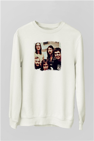 Genesis Baskılı Unisex Beyaz Sweatshirt