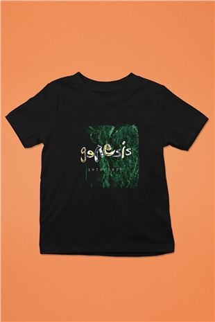 Genesis Baskılı Unisex Siyah Çocuk Tişört