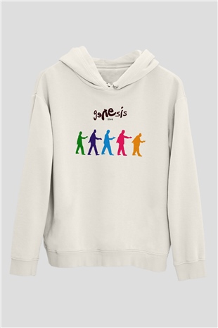 Genesis Beyaz Unisex Kapşonlu Sweatshirt