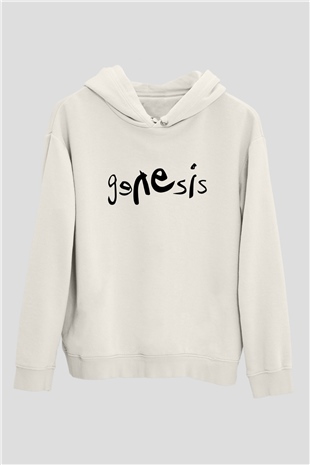 Genesis Beyaz Unisex Kapşonlu Sweatshirt