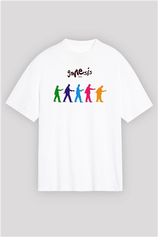 Genesis Beyaz Unisex Oversize Tişört T-Shirt