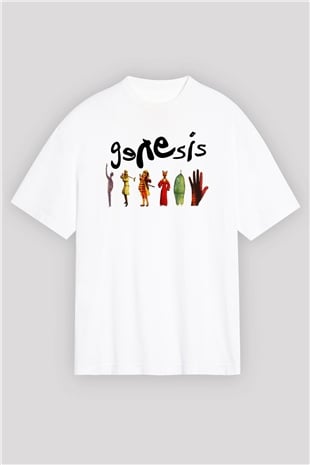Genesis Beyaz Unisex Oversize Tişört T-Shirt