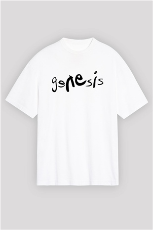 Genesis Beyaz Unisex Oversize Tişört T-Shirt