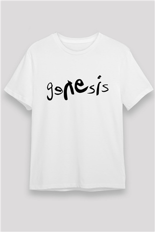 Genesis Beyaz Unisex Tişört T-Shirt - TişörtFabrikası