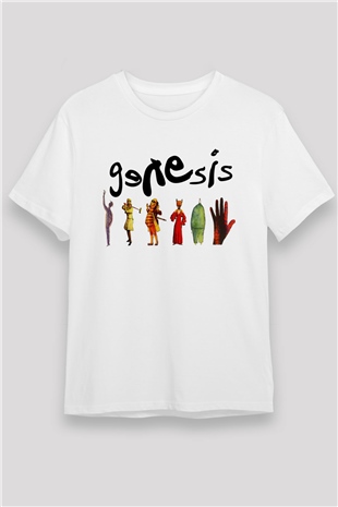 Genesis Beyaz Unisex Tişört T-Shirt - TişörtFabrikası