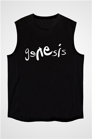Genesis Siyah Unisex Kolsuz Tişört