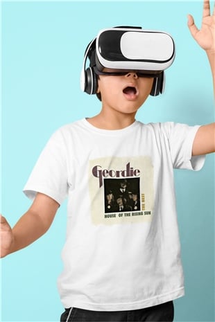 Geordie Baskılı Unisex Beyaz Çocuk Tişört