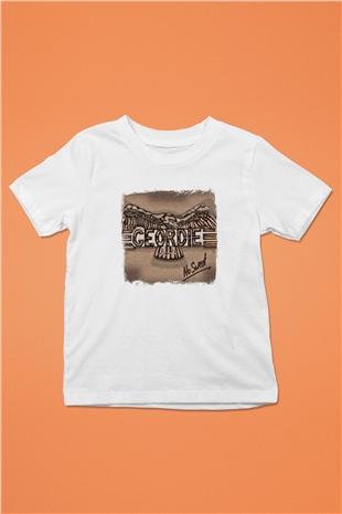 Geordie Baskılı Unisex Beyaz Çocuk Tişört