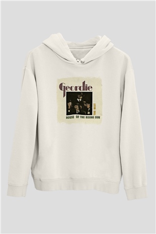 Geordie Baskılı Unisex Beyaz Hoodie