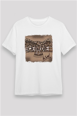 Geordie Baskılı Unisex Beyaz Tişört