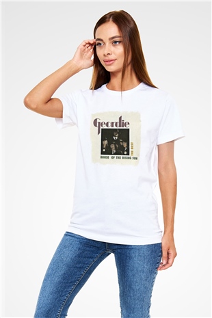 Geordie Baskılı Unisex Beyaz Tişört