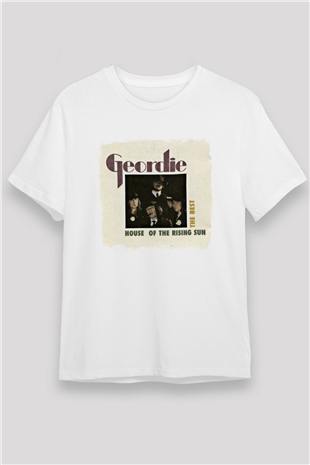 Geordie Baskılı Unisex Beyaz Tişört