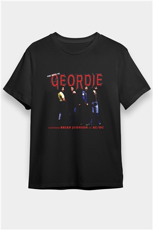 Geordie Baskılı Unisex Siyah Tişört
