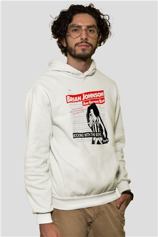 Geordie Beyaz Unisex Kapşonlu Sweatshirt