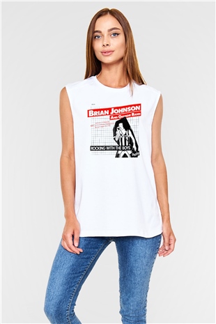 Geordie Beyaz Unisex Kolsuz Tişört