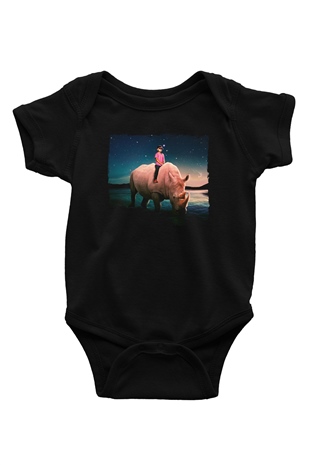 Gergedan Siyah Bebek Body - Zıbın