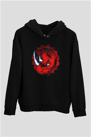 Gergedan Siyah Unisex Hoodie