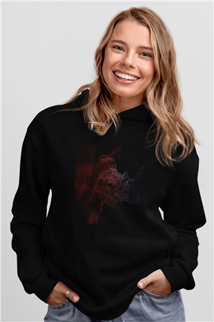 Gergedan Siyah Unisex Hoodie