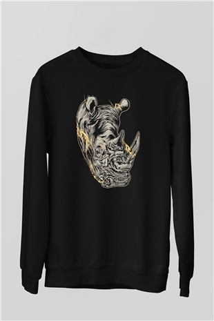 Gergedan Siyah Unisex Sweatshirt