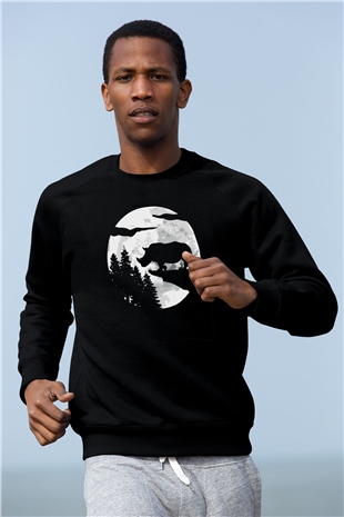 Gergedan Siyah Unisex Sweatshirt