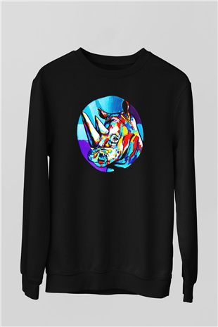 Gergedan Siyah Unisex Sweatshirt