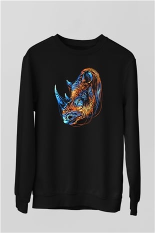 Gergedan Siyah Unisex Sweatshirt