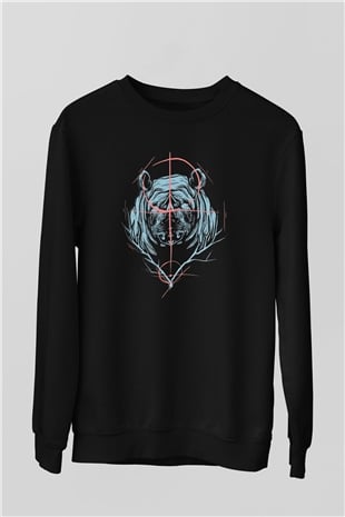 Gergedan Siyah Unisex Sweatshirt