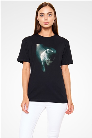 Gergedan Siyah Unisex Tişört T-Shirt - TişörtFabrikası