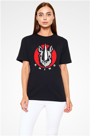 Gergedan Siyah Unisex Tişört T-Shirt - TişörtFabrikası
