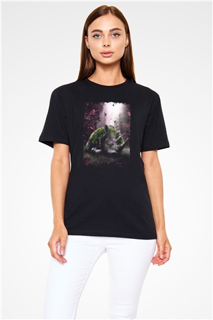 Gergedan Siyah Unisex Tişört T-Shirt - TişörtFabrikası