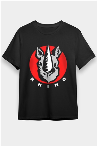 Gergedan Siyah Unisex Tişört T-Shirt - TişörtFabrikası