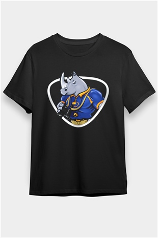 Gergedan Siyah Unisex Tişört T-Shirt - TişörtFabrikası