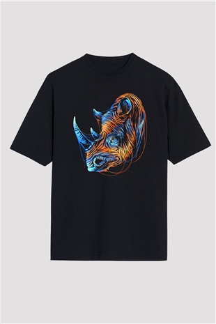 Gergedan Siyah Oversize Tişört Oversize T-shirt - TişörtFabrikası