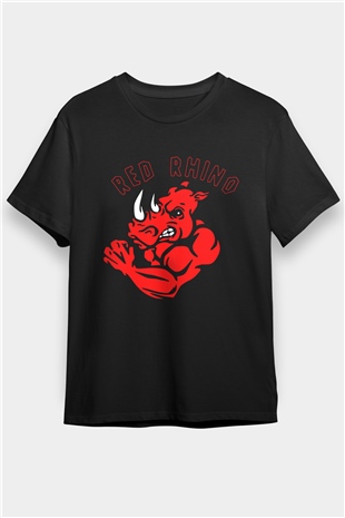Gergedan Siyah Unisex Tişört T-Shirt - TişörtFabrikası
