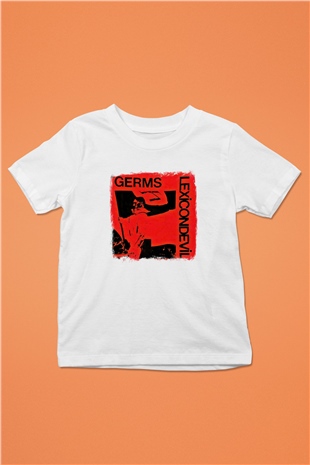 Germs Baskılı Unisex Beyaz Çocuk Tişört