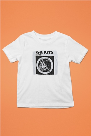 Germs Baskılı Unisex Beyaz Çocuk Tişört