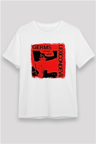Germs Baskılı Unisex Beyaz Tişört