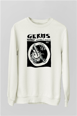 Germs Beyaz Unisex Sweatshirt