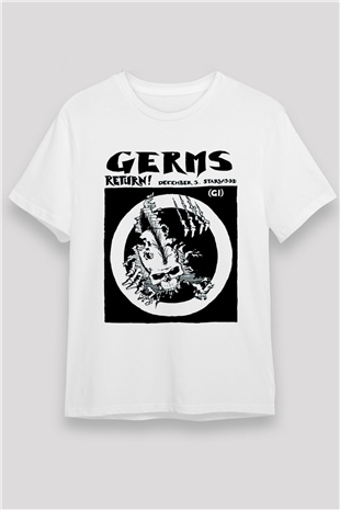 Germs Beyaz Unisex Tişört T-Shirt - TişörtFabrikası