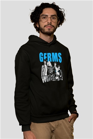 Germs Siyah Unisex Hoodie
