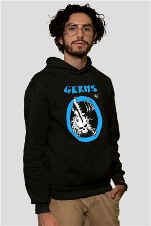 Germs Siyah Unisex Hoodie