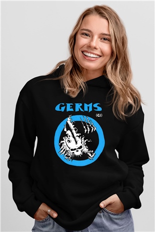 Germs Siyah Unisex Hoodie