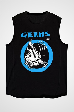 Germs Siyah Unisex Kolsuz Tişört