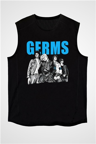 Germs Siyah Unisex Kolsuz Tişört