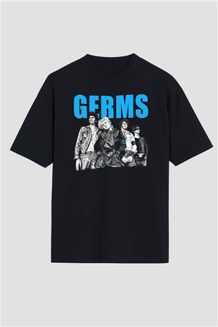 Germs Siyah Unisex Oversize Tişört T-Shirt